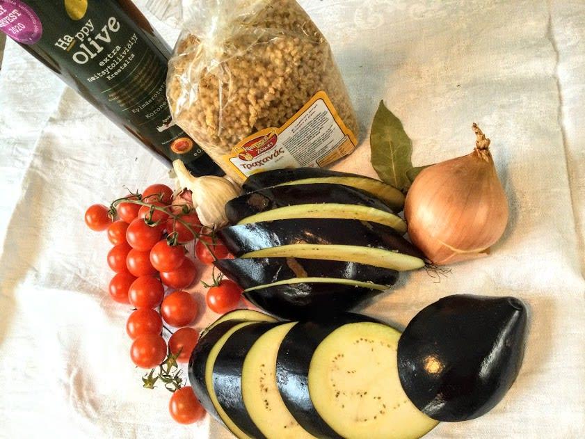 Auberginer på kretensiskt vis