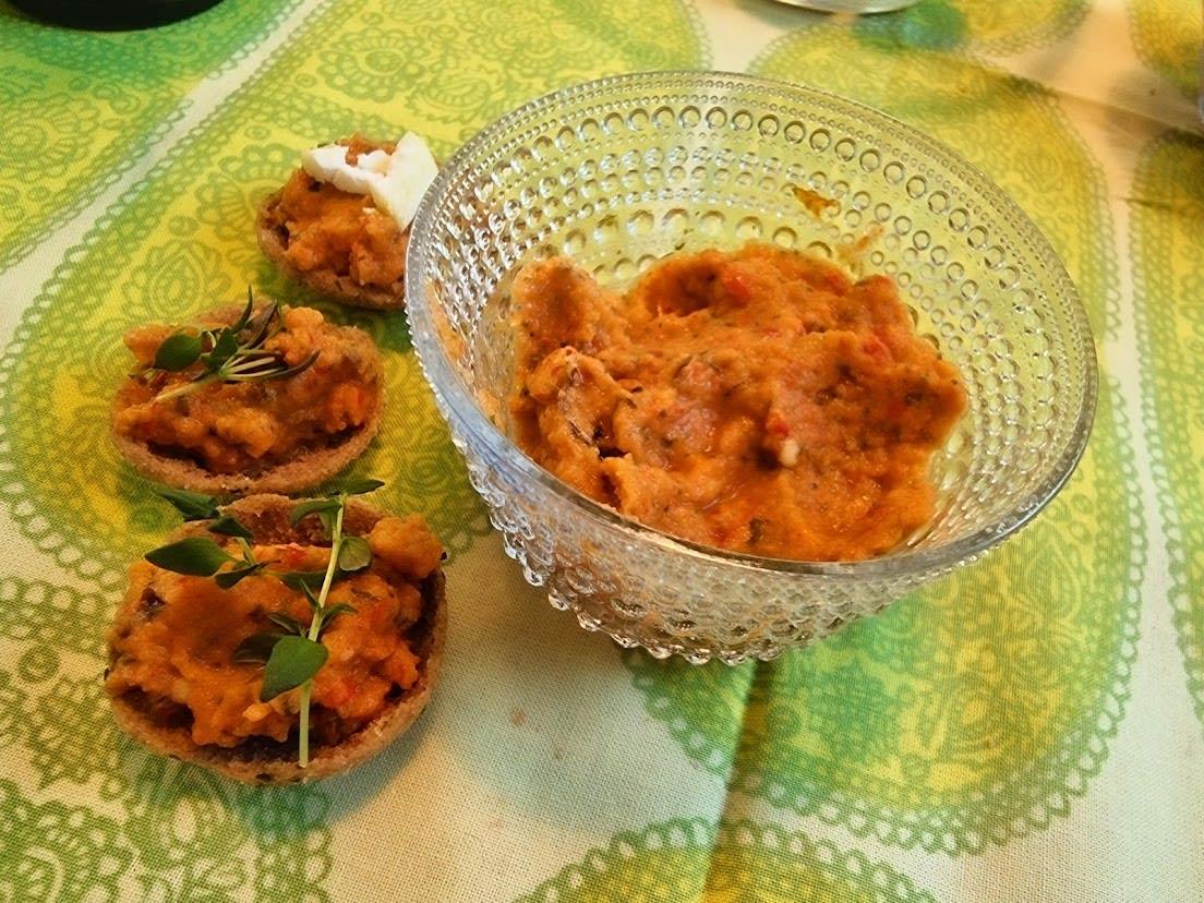 Aubergineröra med nötsmak