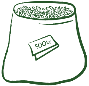 500 kr skördkredit till webbbutiken