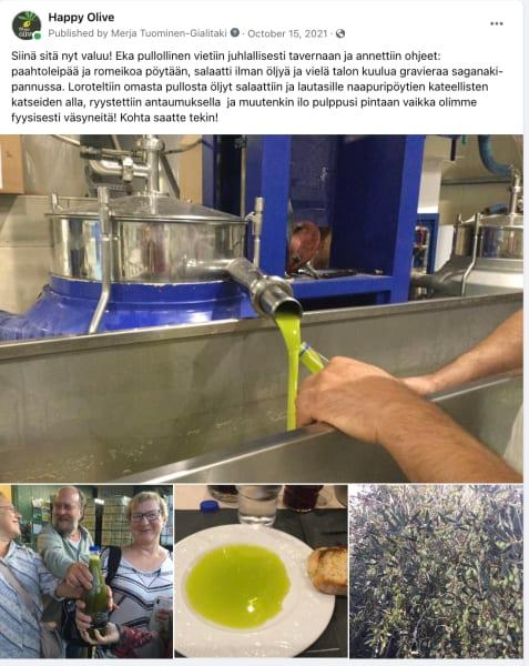 Småodlarens färska olivolja fås från tidig skörd (Early Harvest)